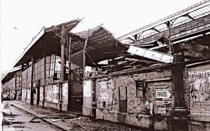 destruction des premières Halles de Tours en 1976