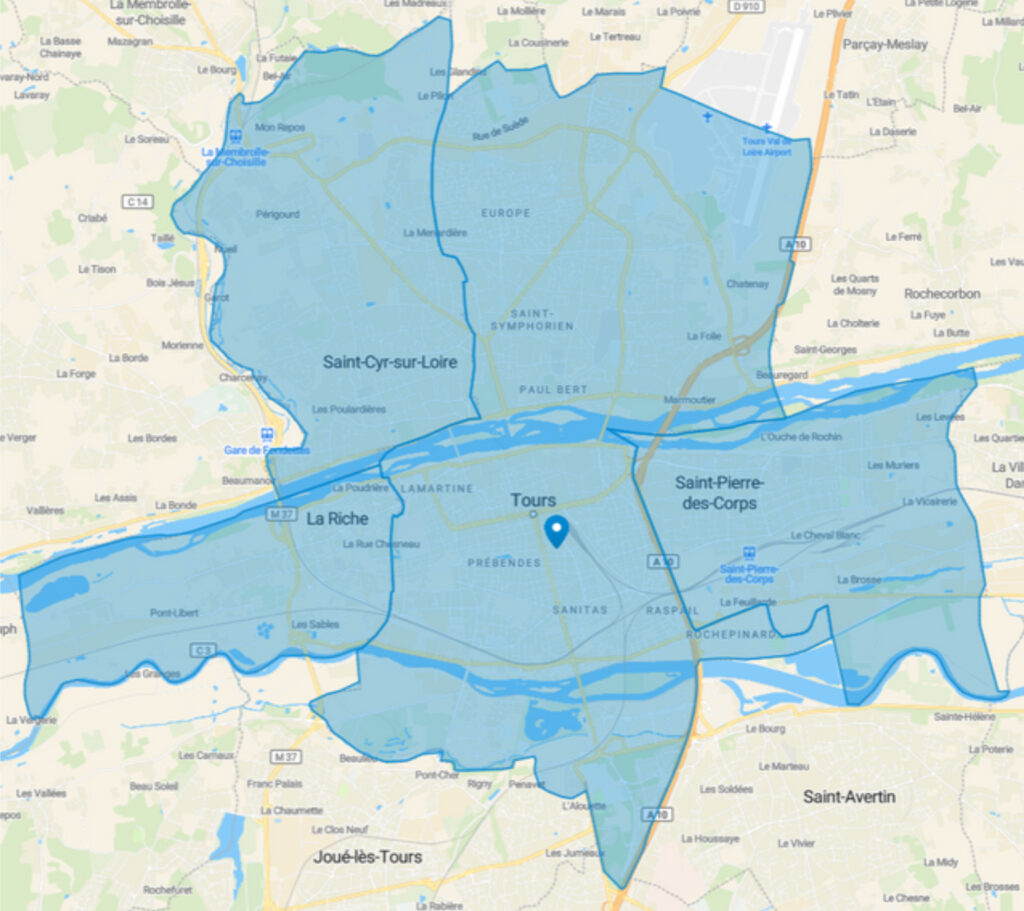 Zone de livraison à vélo