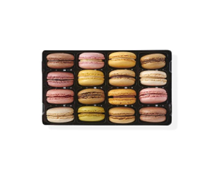 Coffret de 16 macarons assortis